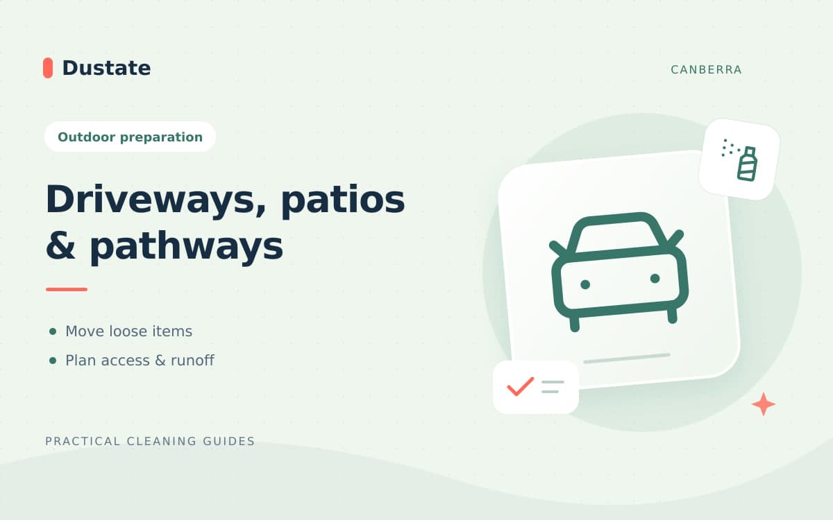 Illustrated Dustate guide: Preparing Your Driveway, Patio and Paths for Pressure Washing