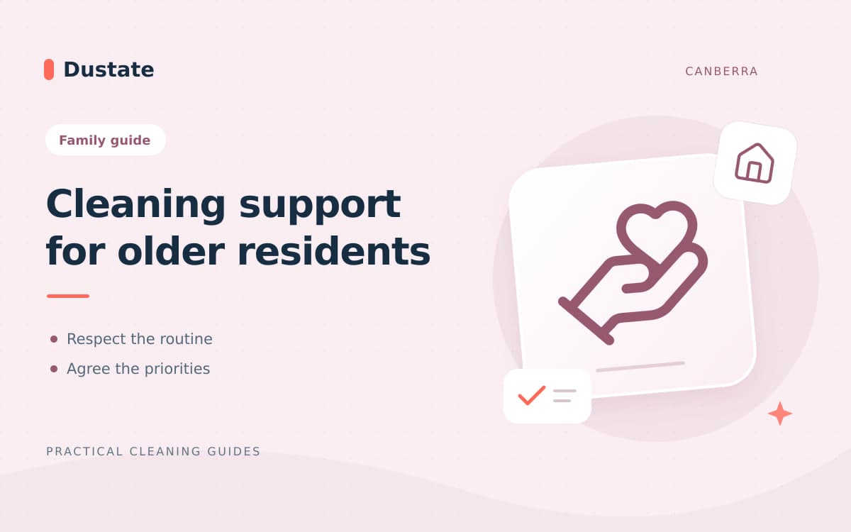 Illustrated Dustate guide: Arranging Aged Care Cleaning in Canberra: A Family Guide